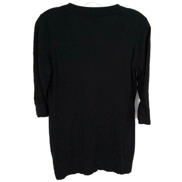 Banana Republic Pet M Black Silk Cotton Cashmere - Picture 2 of 4